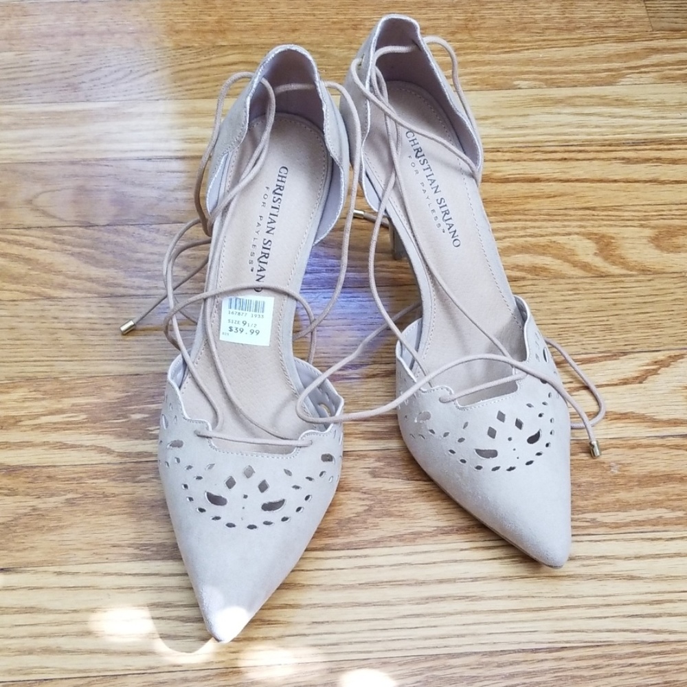 Christian Siriano for Payless Nude tie heel